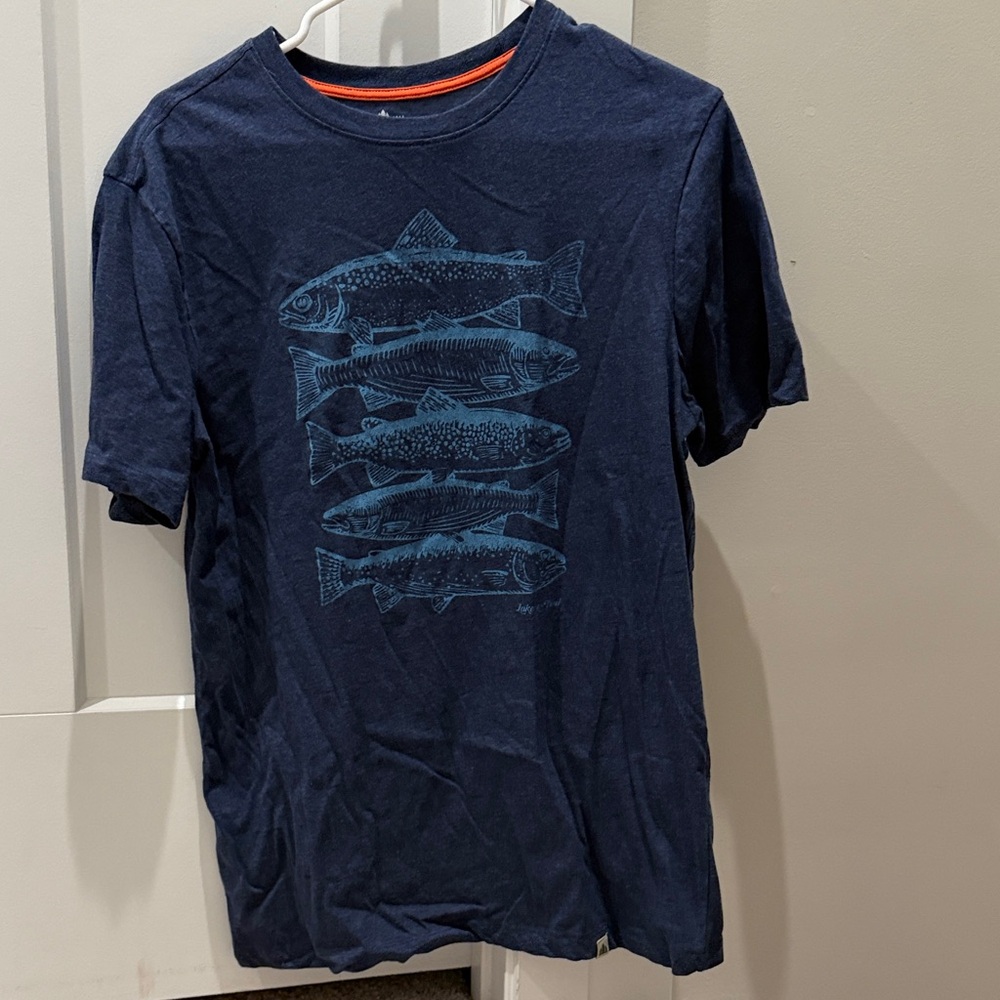 Men's Navy Fish Graphic Tee